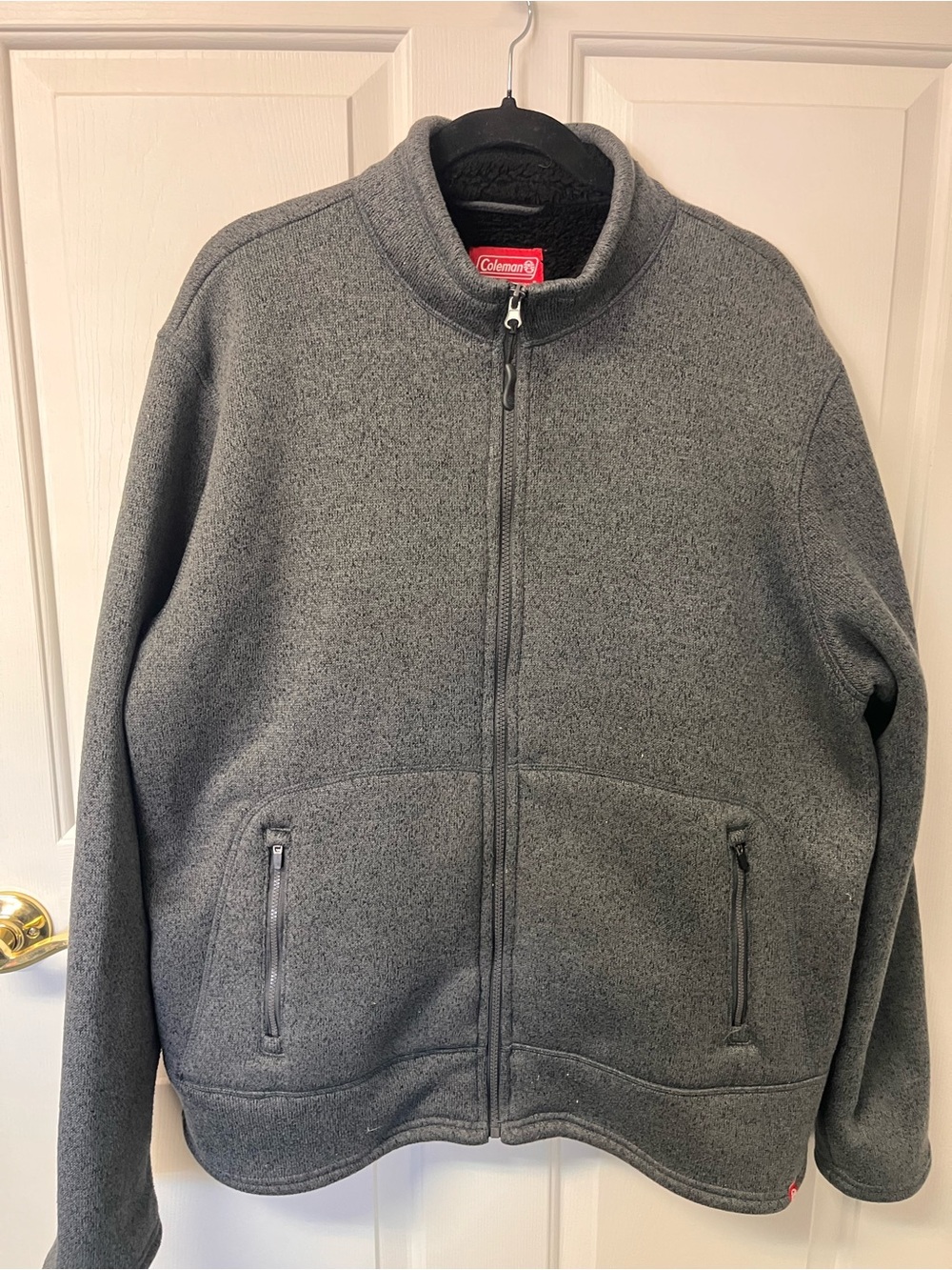 Coleman Men’s Full-Zip Heather Gray Fleece Jacket